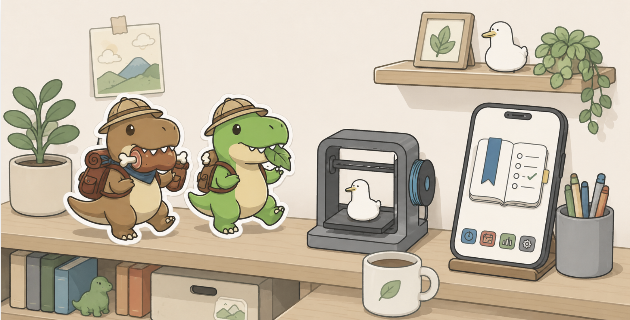 かたてまで作っているもの:LINEスタンプ・3Dプロダクト・iOSアプリのイメージイラスト